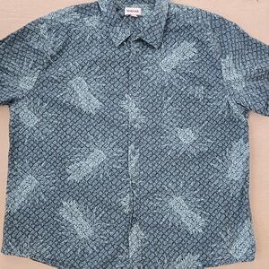 Haggar Men's Blue Patterned Shirt